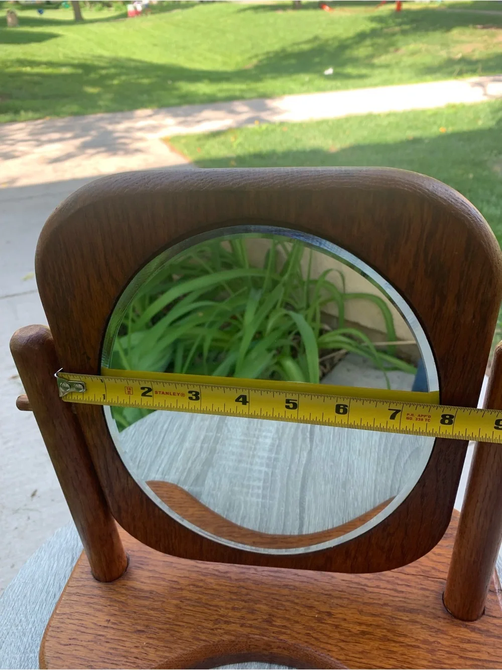 Antique Handcrafted Small Wooden Cheval Mirror with Stand Decorative Mirror*READ